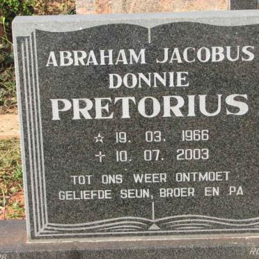 PRETORIUS Abraham Jacobus Donnie 1966-2003