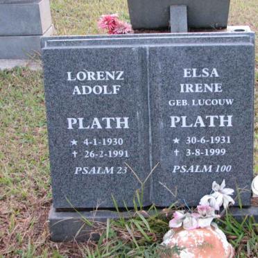 PLATH Lorenz Adolf  1930-1991 &amp; Elsa Irene LUCOUW 1931-1999