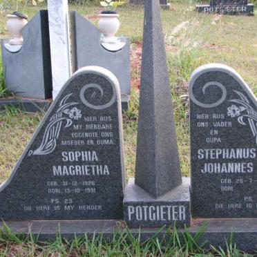 POTGIETER Stephanus Johannes 1924- &amp; Sophia Magrietha 1926-1991