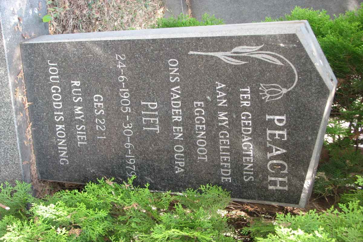 PEACH Piet 1905-1979