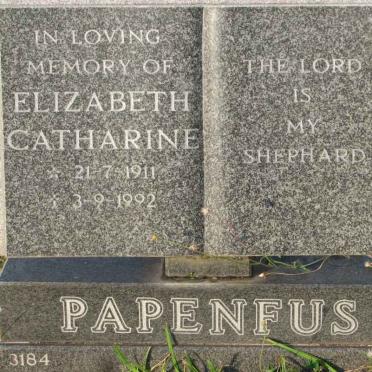PAPENFUS Elizabeth Catherine 1911-1992