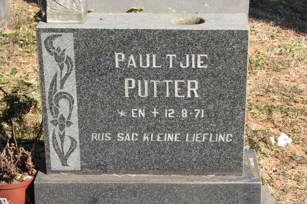 PUTTER Paultjie 1971-1971