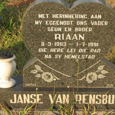 RENSBURG Riaan, Janse van 1963-1991