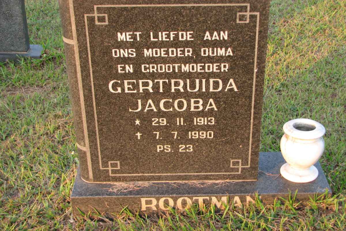 ROOTMAN Gertruida Jacoba 1913-1990