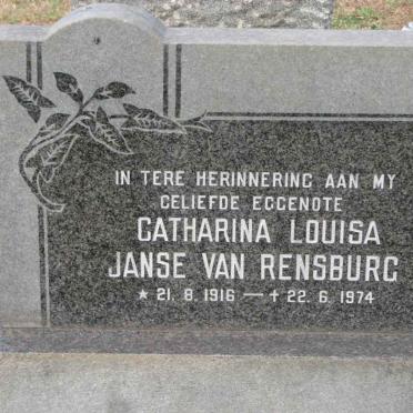 RENSBURG Catharina Louisa, Janse van 1916-1974