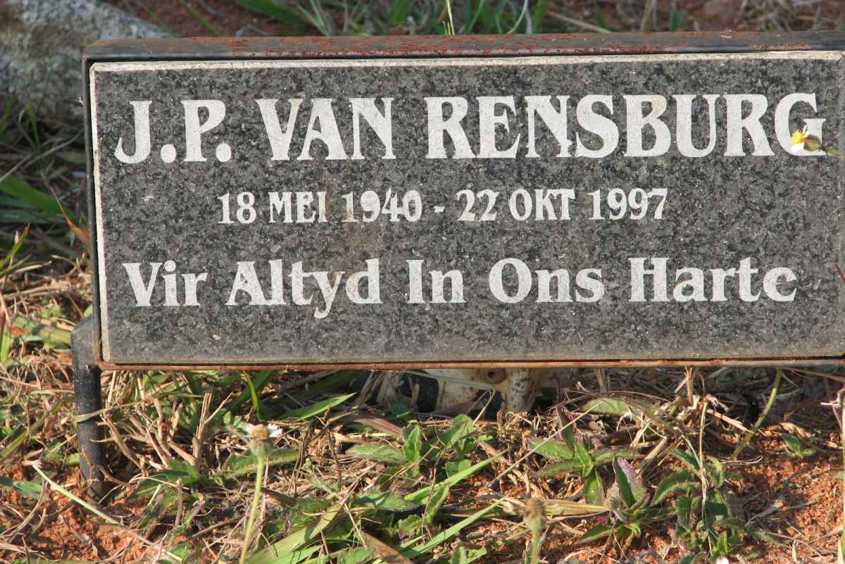 RENSBURG J.P., van 1940-1997