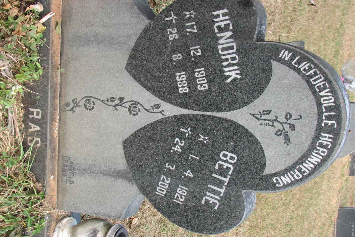 RAS Hendrik 1909-1988 &amp; Bettie 1921-2001