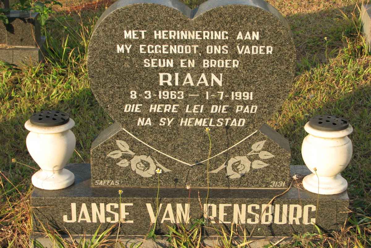 RENSBURG Riaan, Janse van 1963-1991