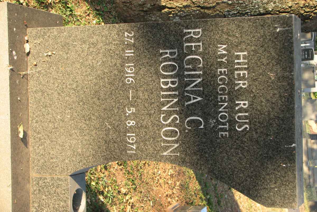 ROBINSON Regina C. 1916-1971