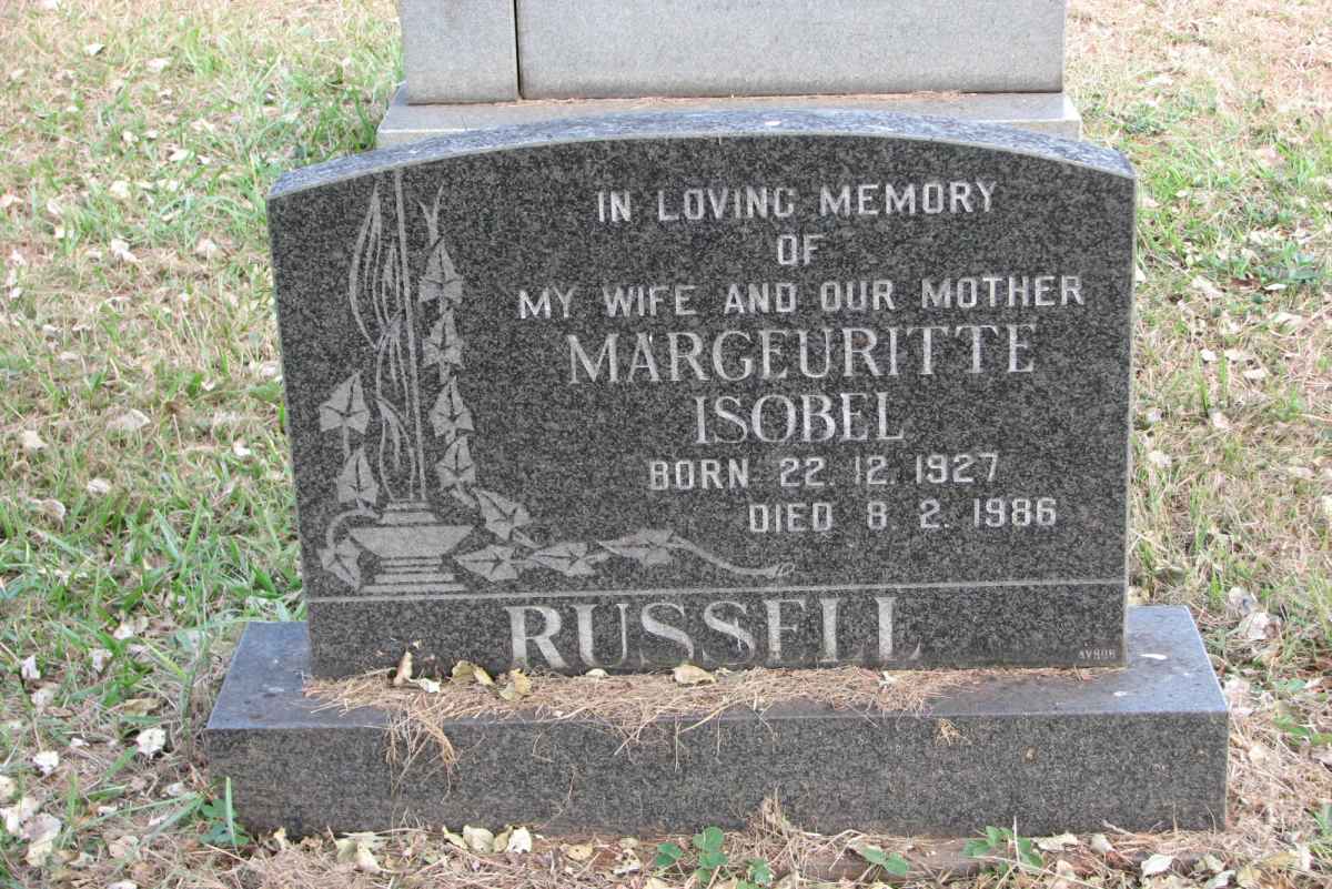 RUSSELL Margeuritte Isobel 1927-1986