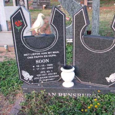 RENSBURG Soon, van 1930-2003