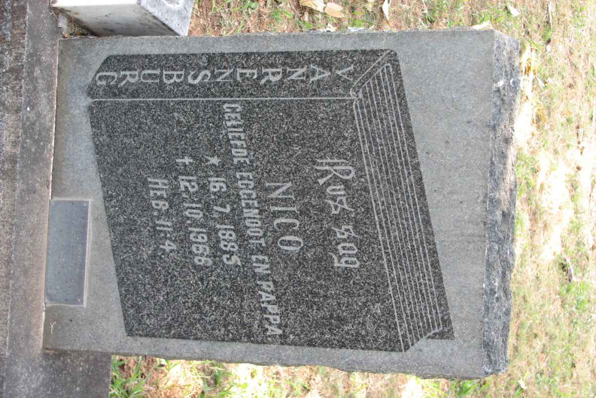 RENSBURG Nico, Janse van 1885-1966