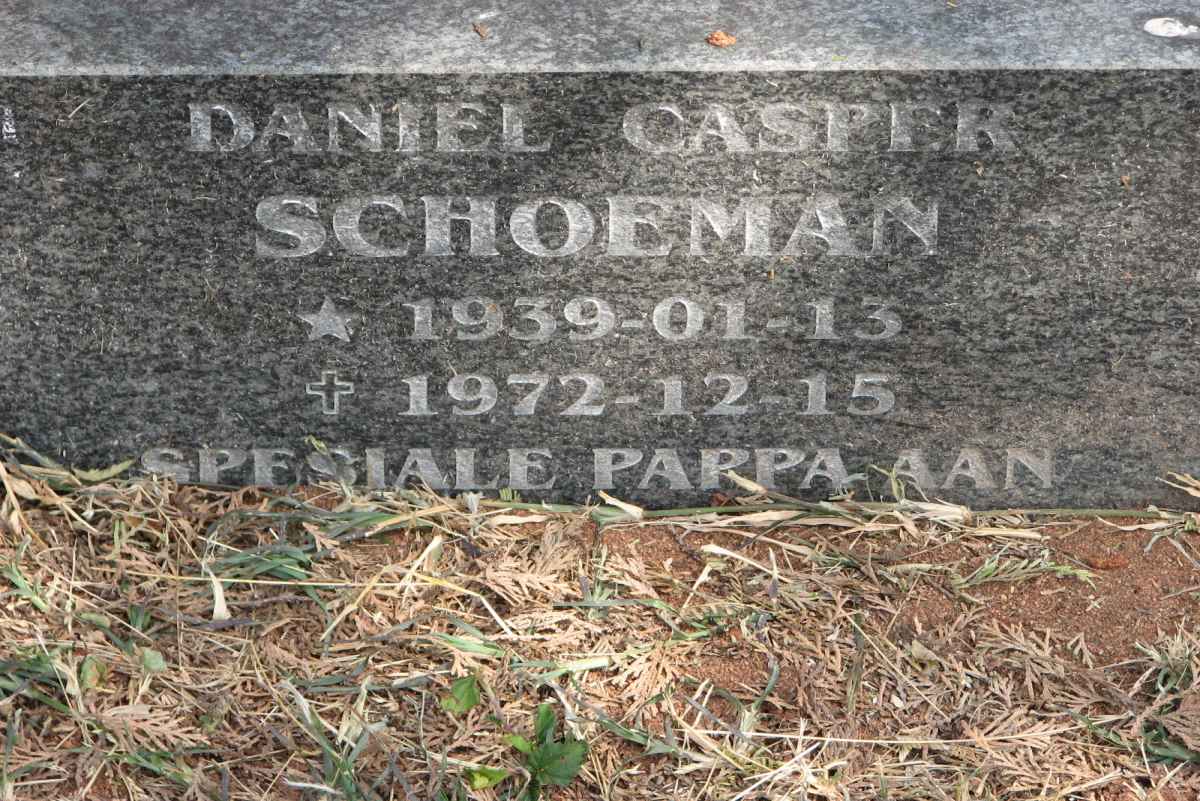 SCHOEMAN Daniel Casper 1939-1972