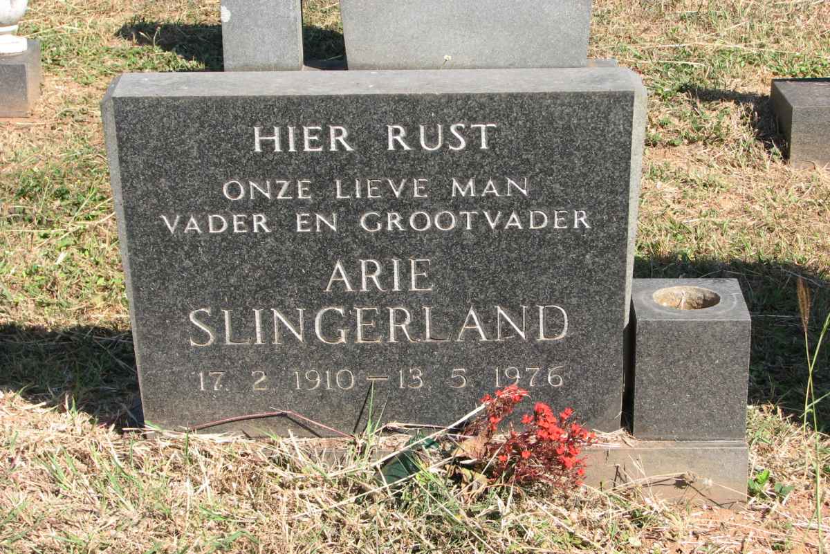 SLINGERLAND Arie 1910-1976