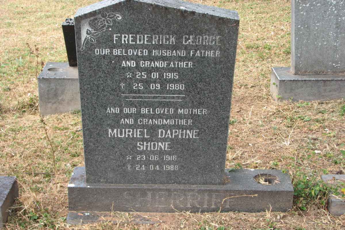 SHERRIFF Frederick George 1915-1980 &amp; Muriel Daphne Shone 1916-1988