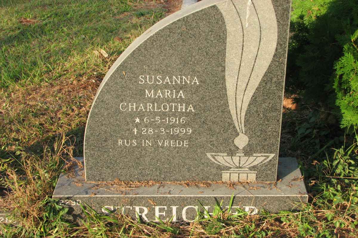 STREIGHER Susanna MAria Charlotha 1916-1999