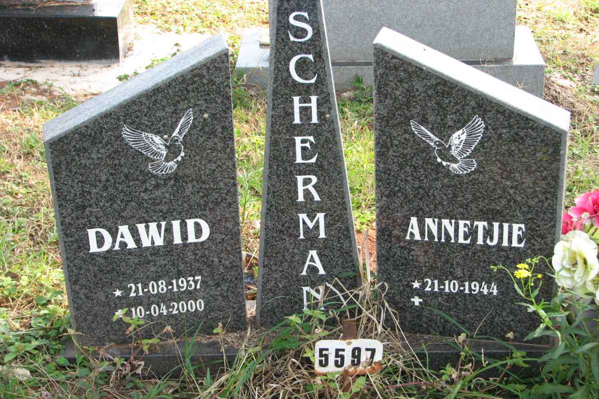 SCHERMAN Dawid 1937-2000 &amp; Annetjie 1944-