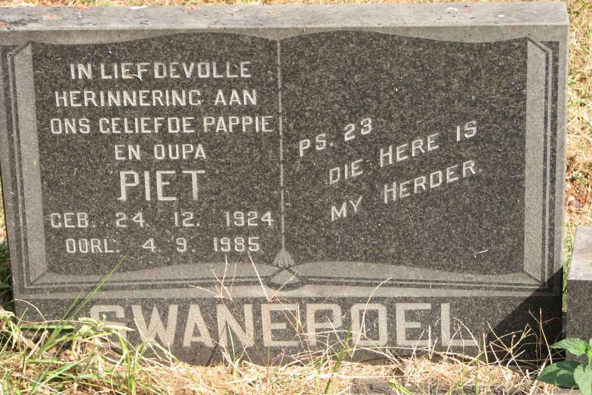 SWANEPOEL Piet 1924-1985