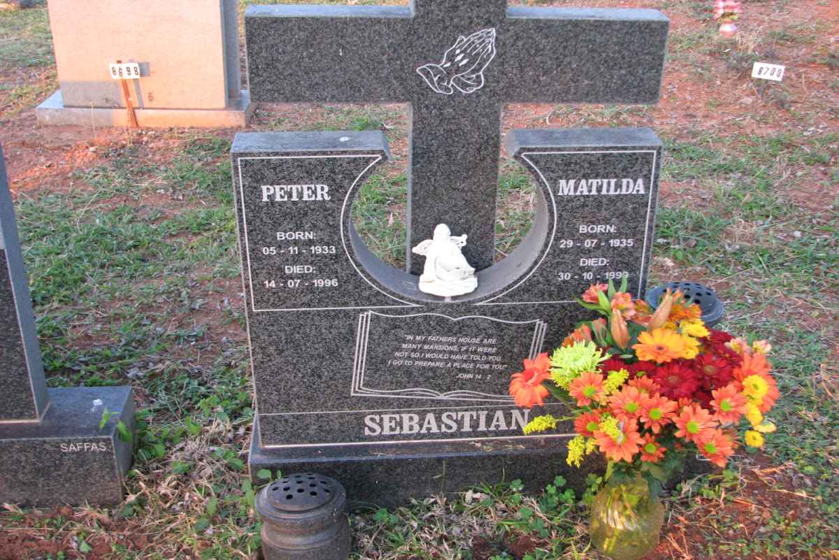 SEBASTIAN Peter 1933-1996 &amp; Matilda 1935-1999