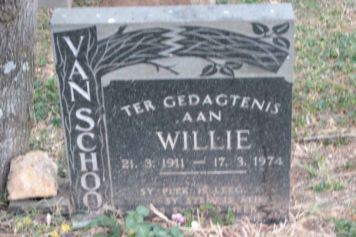 SCHOOR Willie, van 1911-1974