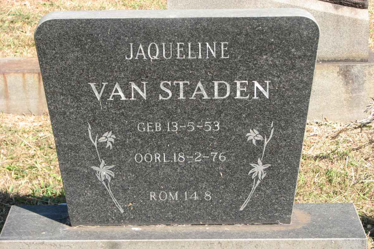 STADEN Jaqueline, van 1953-1976