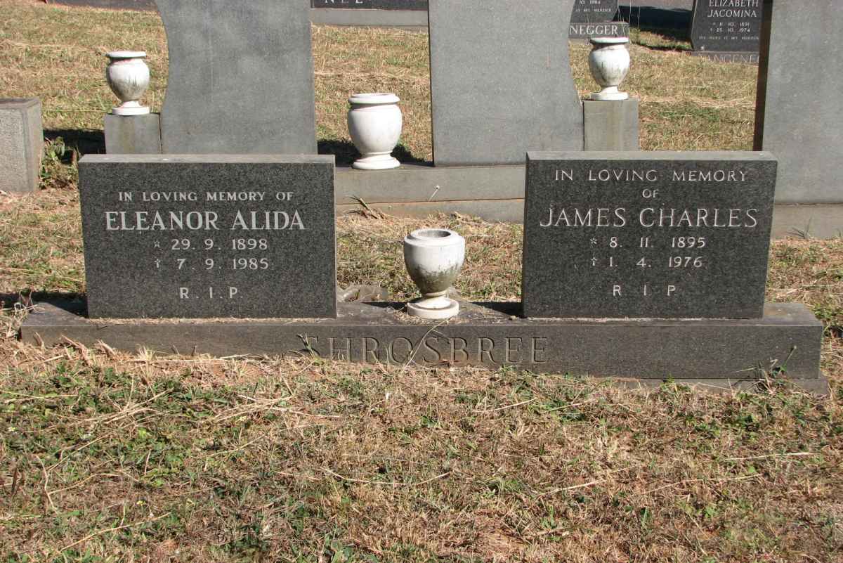 SHROSBREE James Charles 1895-1976 &amp; Eleanor Alida 1898-1985