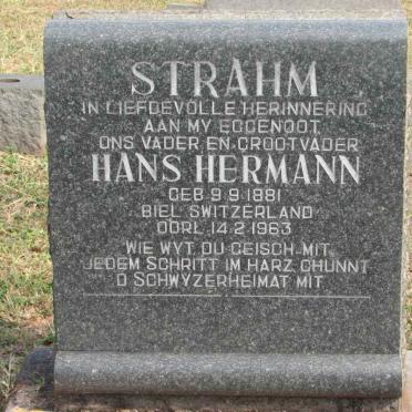 STRAHM Hans Hermann 1881-1963