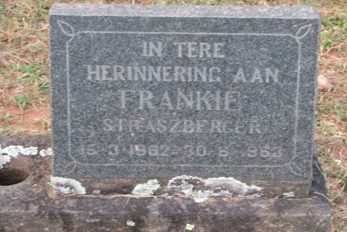 STRASZBERGER Frankie 1962-1963