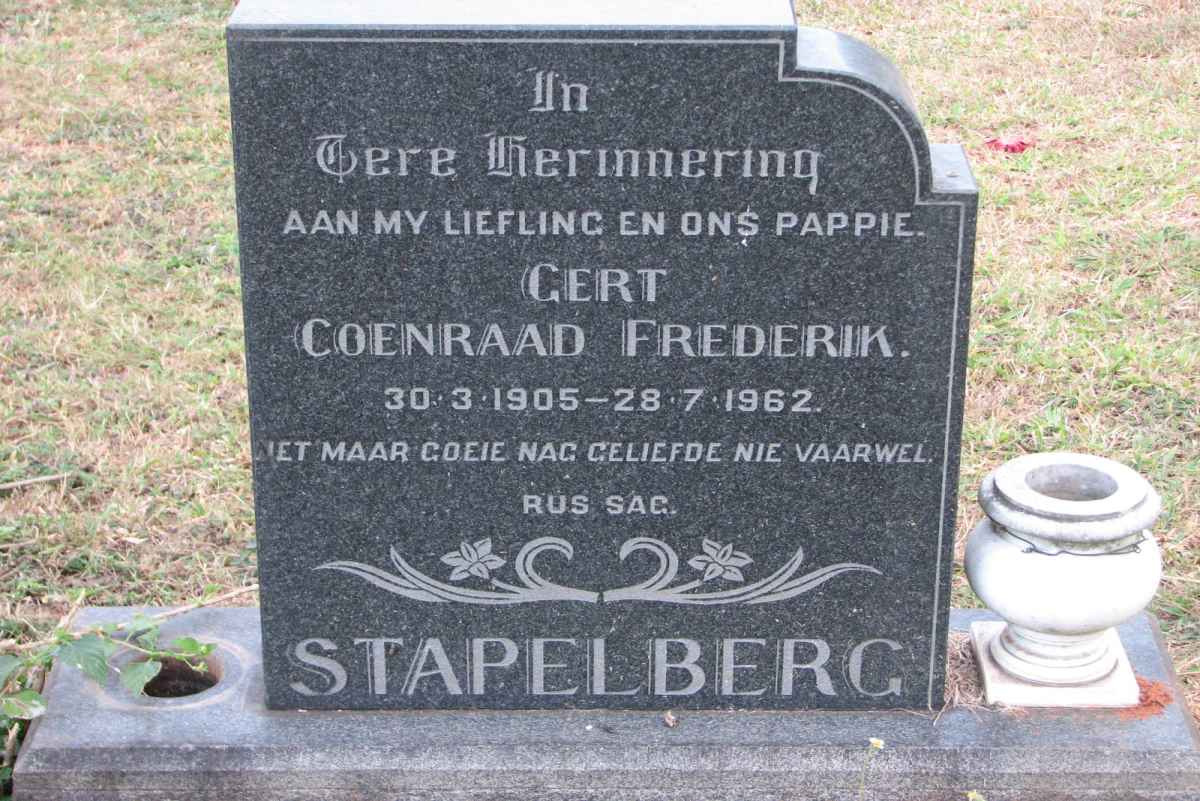 STAPELBERG Gert Coenraad Frederik 1905-1962