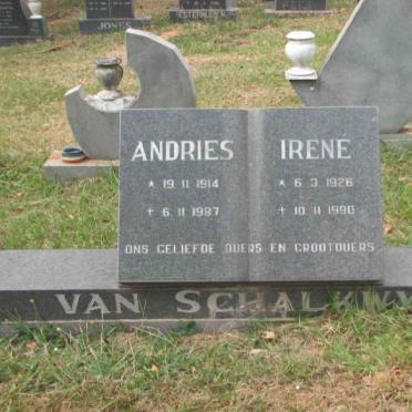 SCHALKWYK Andries, van 1914-1987 &amp; Irene 1926-1990