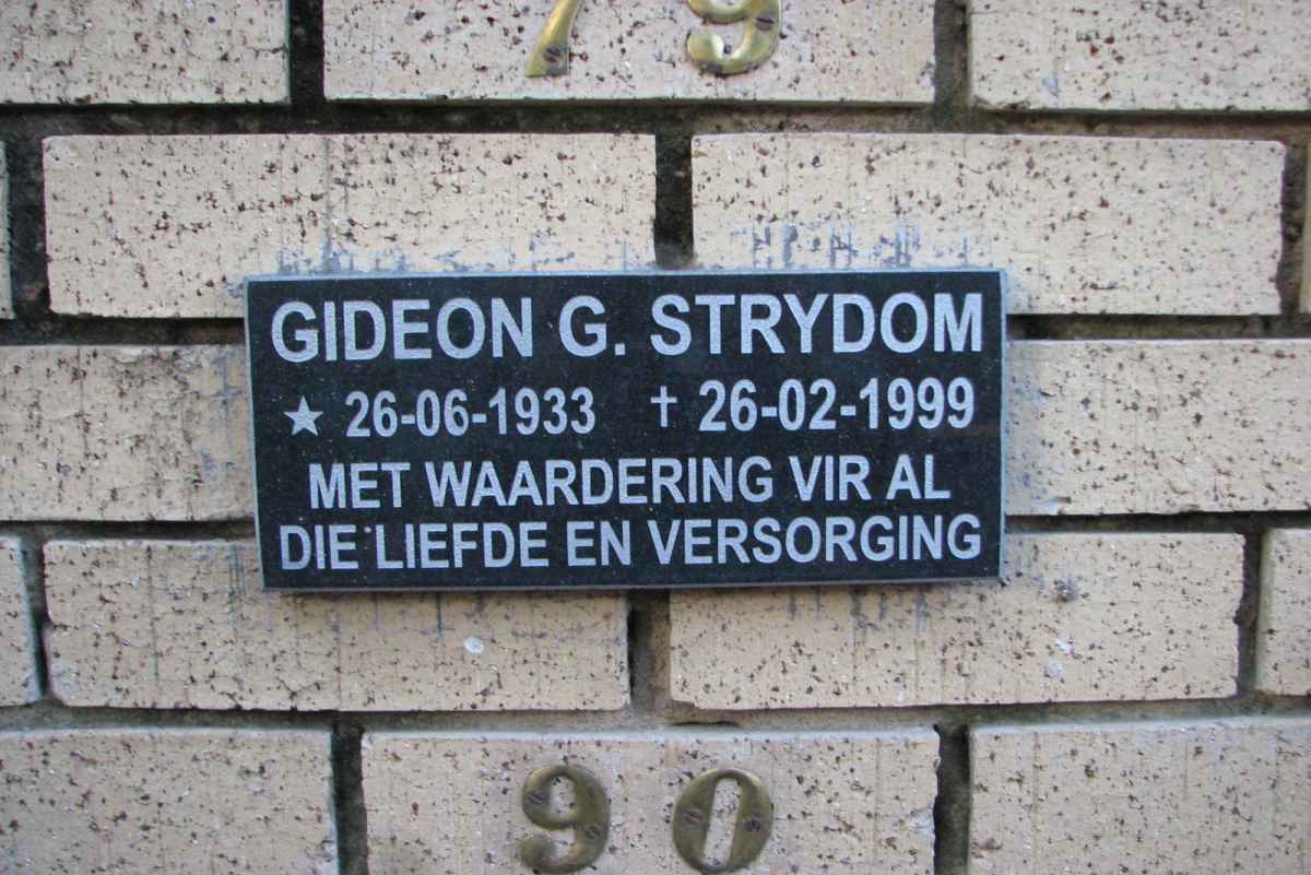 STRYDOM Gideon G. 1933-1999
