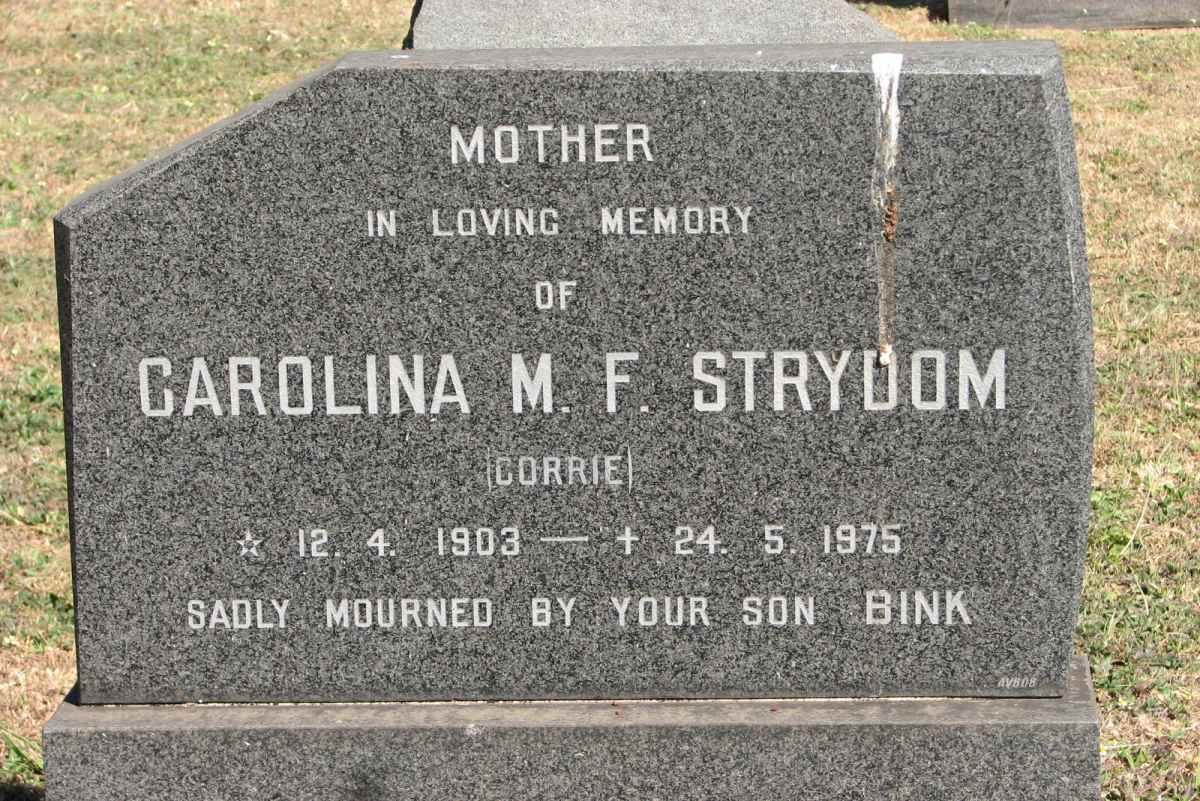 STRYDOM Carolina M.F. 1903-1975