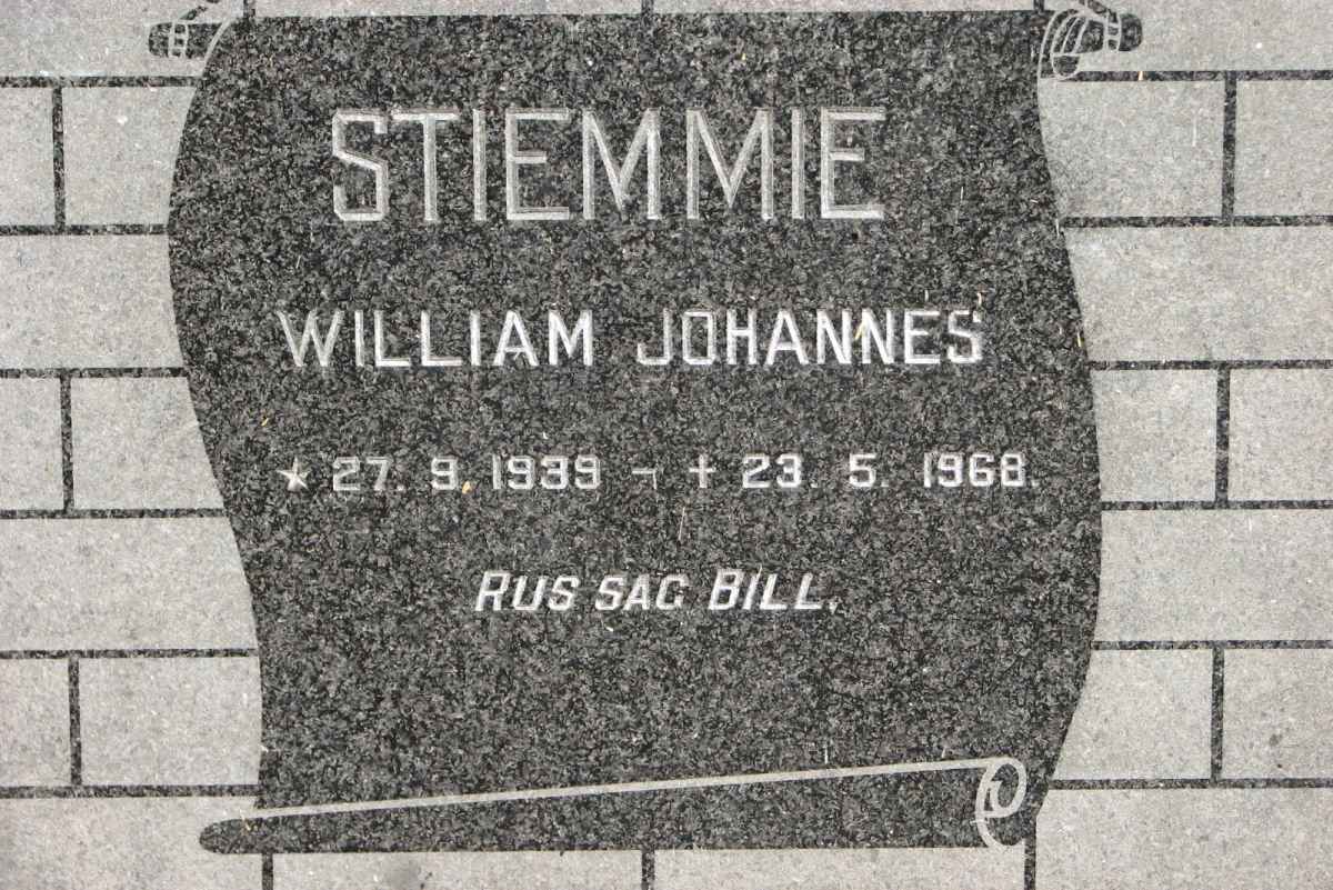 STIEMMIE William Johannes 1939-1968