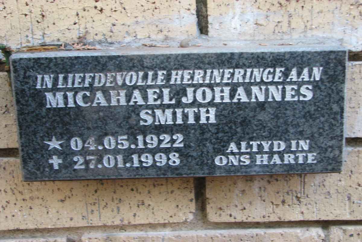 SMITH Micahael Johannes 1922-1998