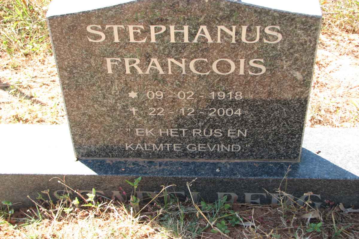 STAPELBERG Stephanus Francois 1918-2004
