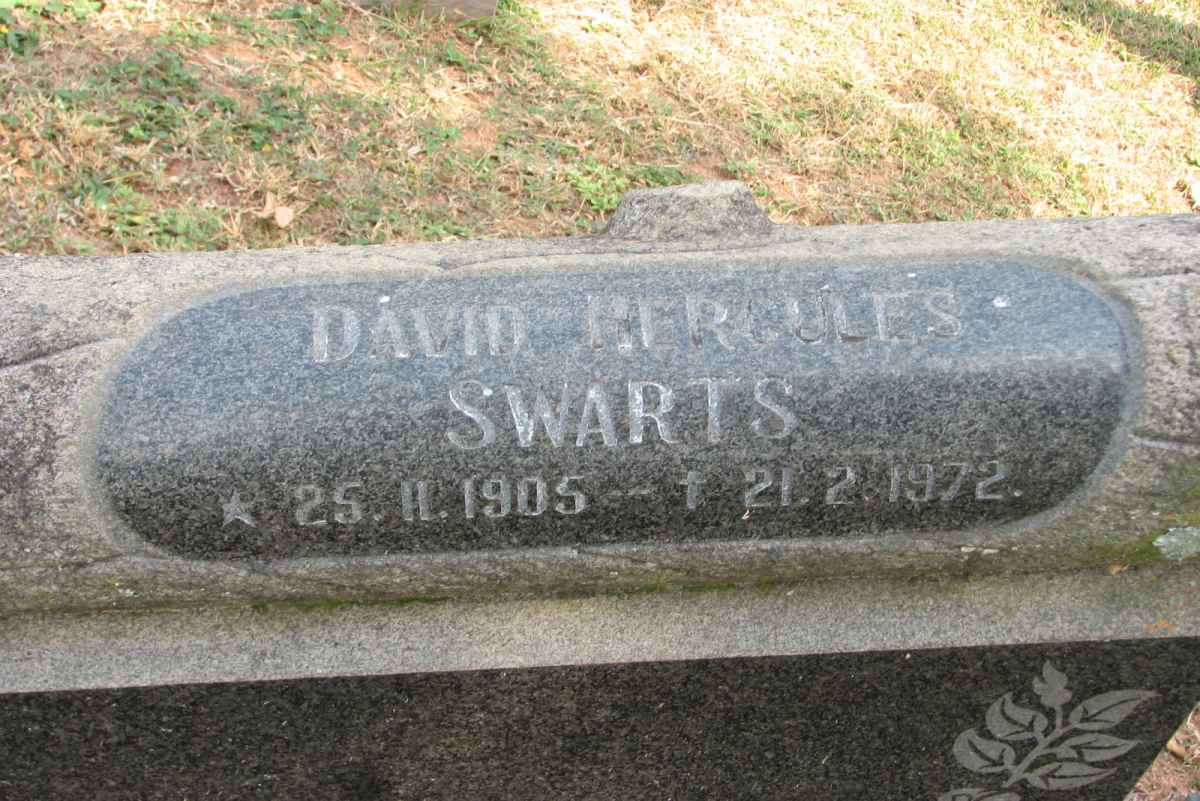 SWARTS David Hercules 1905-1972
