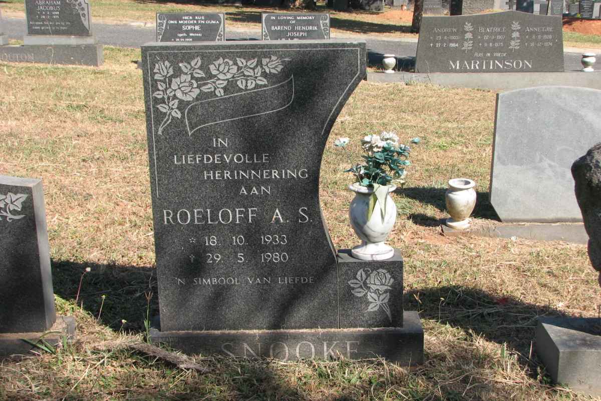 SNOOKE Roeloff A.S. 1933-1980