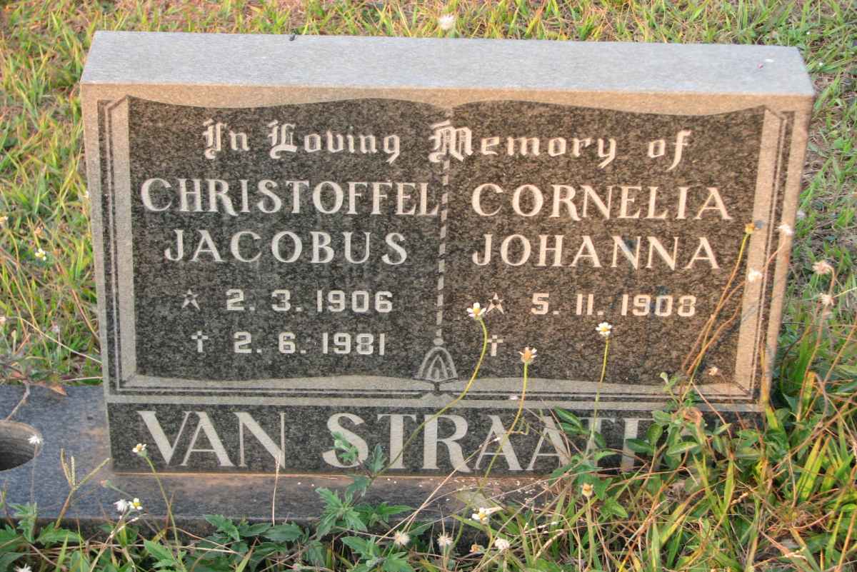 STRAATEN Christoffel Jacobus, van 1906-1981 &amp; Cornelia Johanna 1908-
