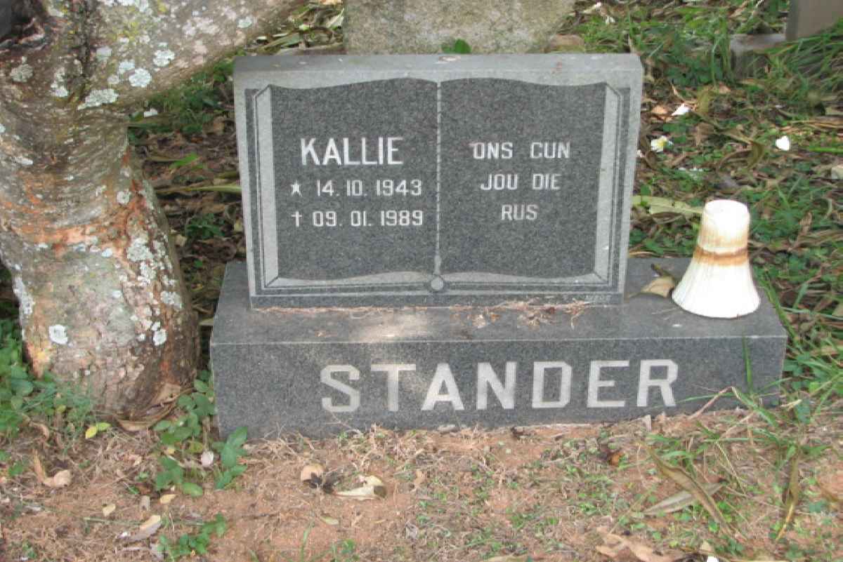 STANDER Kallie 1943-1989
