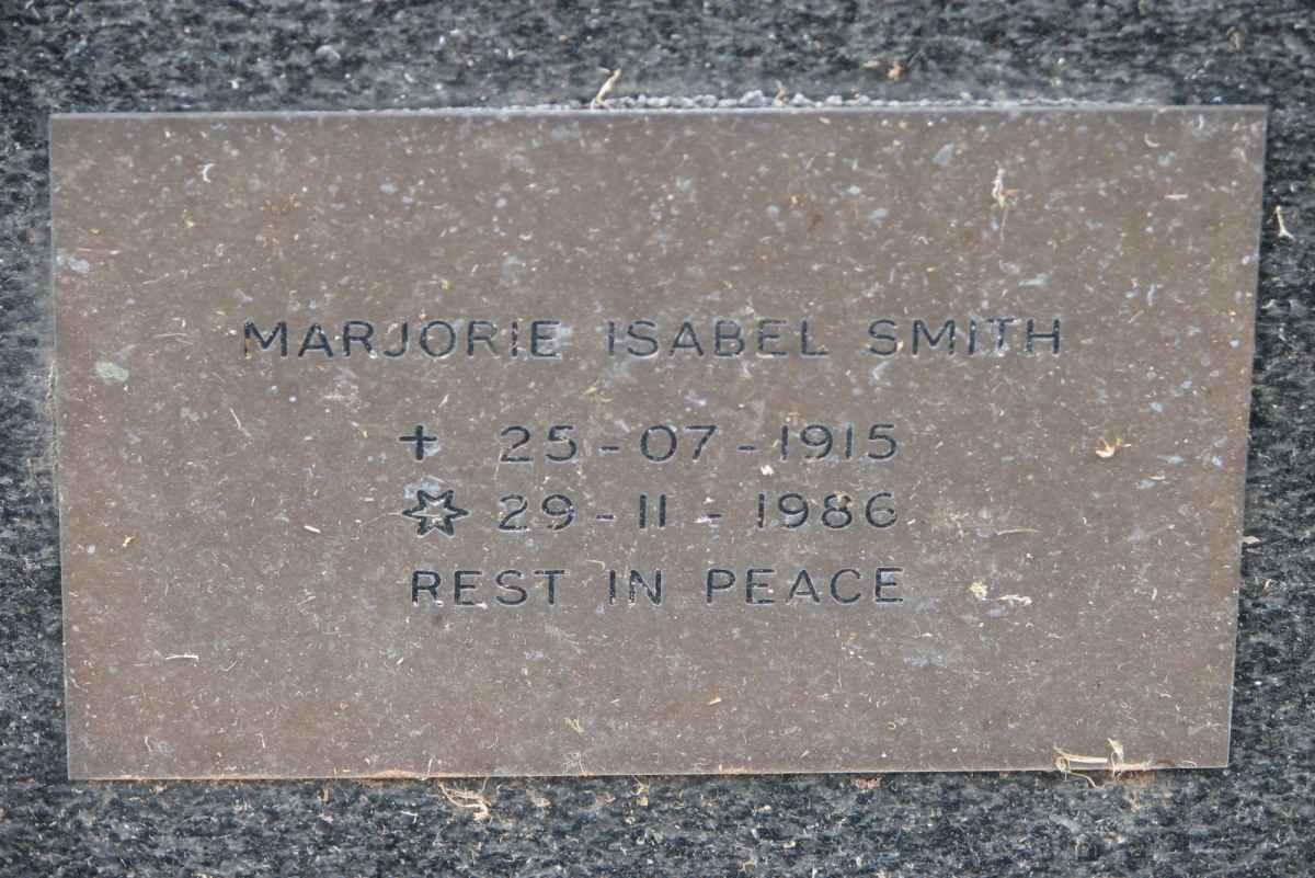 SMITH Marjorie Isabel 1915-1986