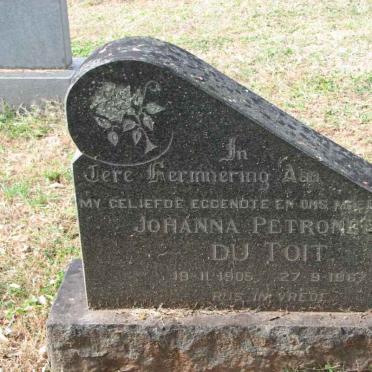 TOIT Johanna Petronel, du 1905-1967