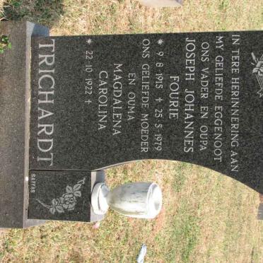 TRICHARDT Joseph Johannes Fourie 1915-1979 &amp; Magdalena Carolina 1922-