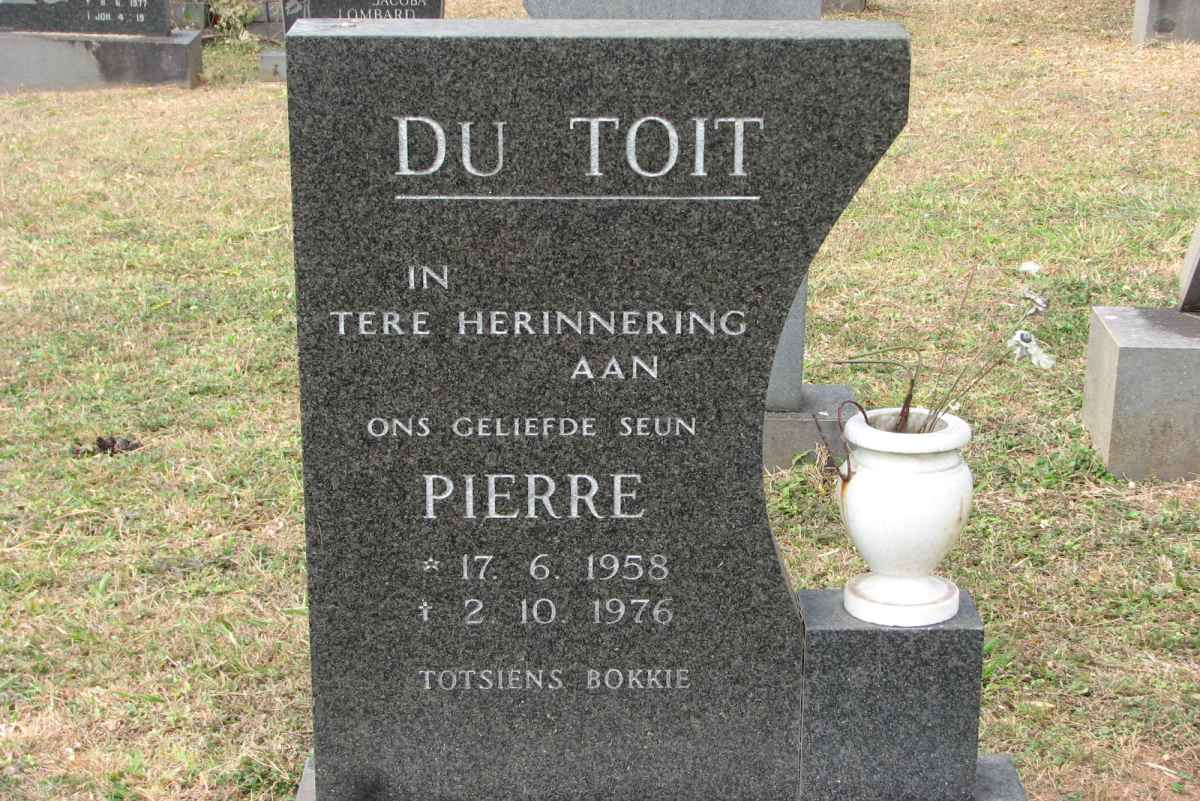 TOIT Pierre, du 1958-1976