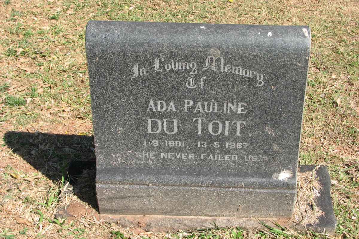 TOIT Ada Pauline, du 1901-1967