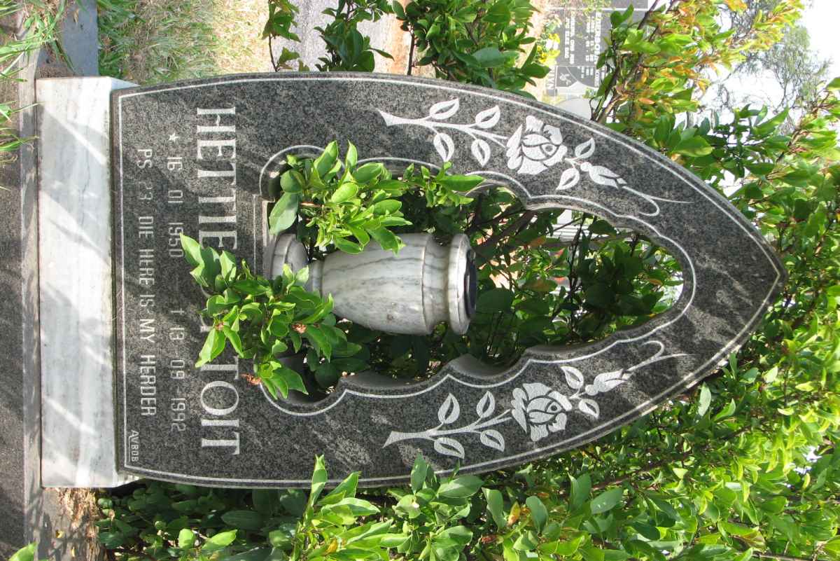 TOIT Hettie, du 1950-1992