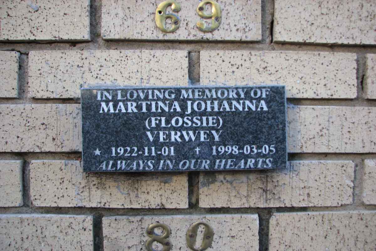 VERWEY Martina Johanna 1922-1998