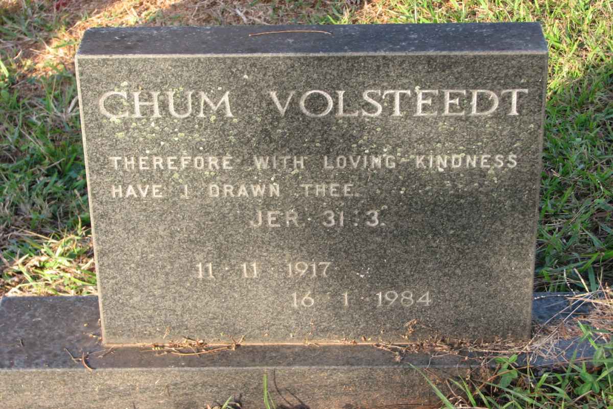 VOLSTEEDT Chum 1917-1984