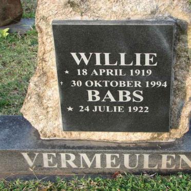 VERMEULEN Willie 1919-1994 &amp; Babs 1922-