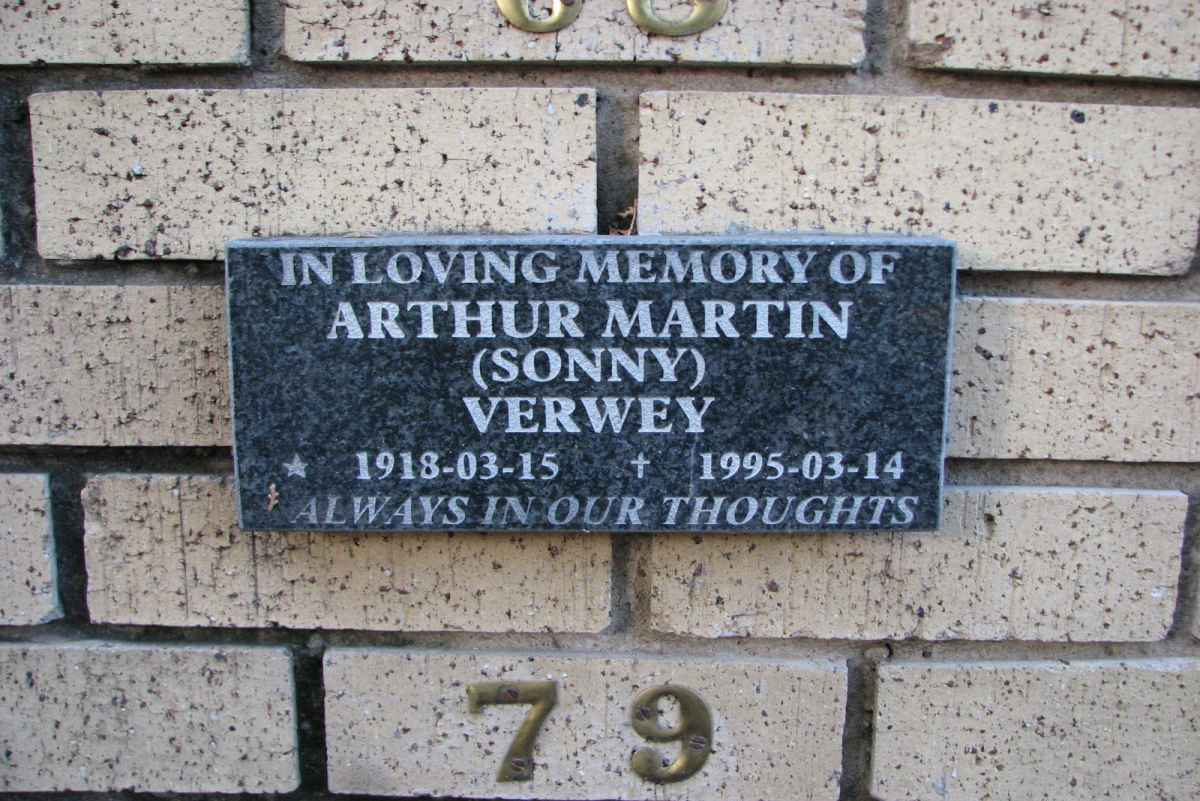 VERWEY Arthur Martin 1918-1995