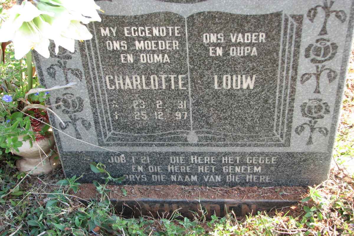 VILJOEN Louw &amp; Charlotte 1931-1997